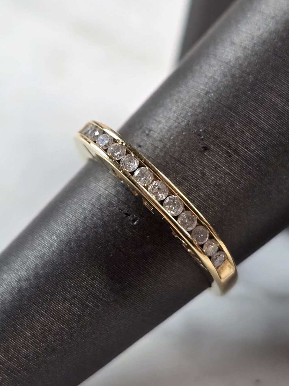 Womens Vintage Estate 10K Yellow Gold Diamond LOVE YOU Ring 2.2g #E5745